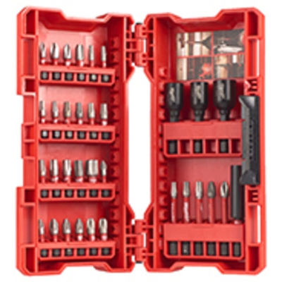 4932430905 Set di Chiavi e Punte Resistente agli Urti – Colore Rosso (33 Pezzi), 0 V, Red - Milwaukee