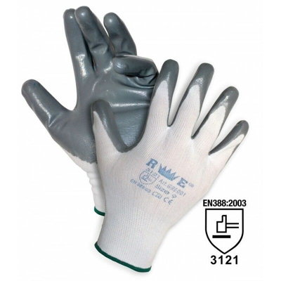 RE - Guanti in filo continuo con spalmatura in nitrile | XL_10 - BIANCOGRIGIO