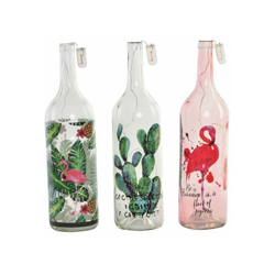 Bottiglia LED Geam Tropicale (12 x 46 cm) (3 pcs) - Dekodonia en oferta