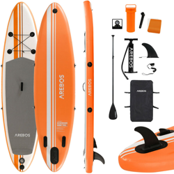SUP Consiglio Tavola da Surf per Pagaia Gonfiabile con Pagaia 300cm Arancia - Arebos precio