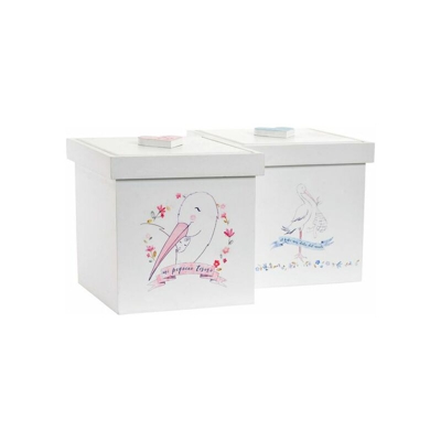 Scatola Decorativa Per bambini Bianco Legno (11 x 11 x 11 cm) - CLICCANDOSHOP