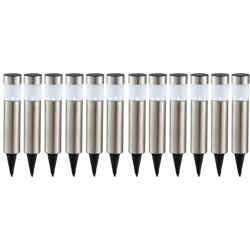 Set di 12 lampade a LED Solar Plug Luci da giardino per esterni Lampade IP44 Ground Spike in acciaio inossidabile - ETC-SHOP en oferta