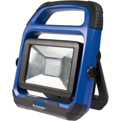 As – Schwabe 46492 Chip di Faretto a LED 20 W con batteria sostituibile, IP 54, senza cavi, per esterni e cantieri, 20 W, 230 V, Blu - AS - SCHWABE