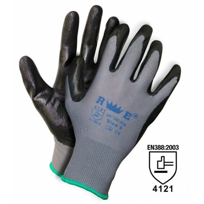 RE - Guanti in filo continuo con spalmatura in nitrile antiabrasione | L_9 - GRIGIONERO