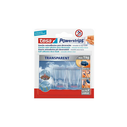 Tesa 58813-00002-00-2 ganci trasparenti confezione da 4 strisce powerstrip xl trasparente precio