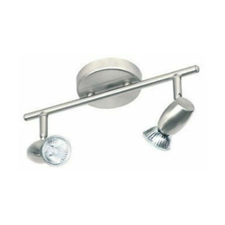 Applique plafoniera faretto doppio spot acciaio satinato lampade gu10 lampadario - RANEX características