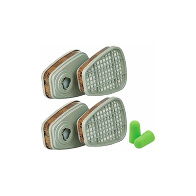 3M Filtri 6055 A2 per Vapori Organici 4 pezzi con SmartProduct Tappi per orecchie 1 paio