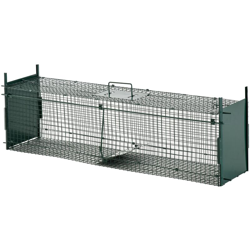 Gabbia Trappola per Animali Vivi con Doppia Porta 100x25x28cm Verde Scuro - Pawhut en oferta