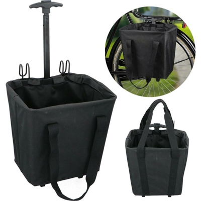 Dunlop - Trolley Borsa Porta Spesa Pacchi Ganci Bicicletta Manico Telescopico 2 Ruote