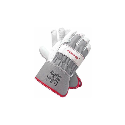 Germania11 Topgekon - Guanti protettivi, misura 11, confezione da 12, colore: grigio/bianco - Reis