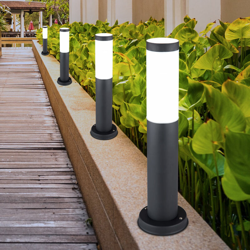 Etc-shop - Set di 4 lampade LED da esterno a piantana ANTRACITE illuminazione da giardino cortile vialetto luci di base in acciaio inox precio
