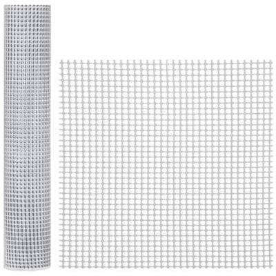 Rete Da Giardino Quadra Maglia 5 Mm Rotolo Altezza 1 X 30 Metri Bianco