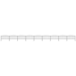 Recinzione Giardino Punta Lancia (0,5-0,75) x15,3m Acciaio Nera en oferta