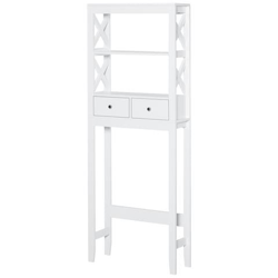 Mobile Per Wc Scaffale Bagno Salvaspazio, 3 Mensole E 2 Cassetti precio