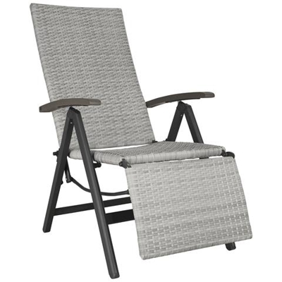 Poltrona Relax Con Poggiapiedi - Grigio Chiaro