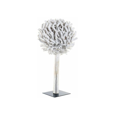 Decorazione Albero Rotund Bianco Legno - Dekodonia