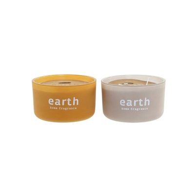 Candela Profumata Earth (2 pcs) (13 x 13 x 8 cm) - Dekodonia