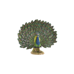 Scultura Pavone Verde Resina (40 x 14 x 34 cm) - Dekodonia características