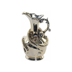 Vaso Dekodonia Serpente Dorato Porțelan (11 x 11 x 18 cm) precio