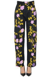 Cargo style flower print trousers en oferta