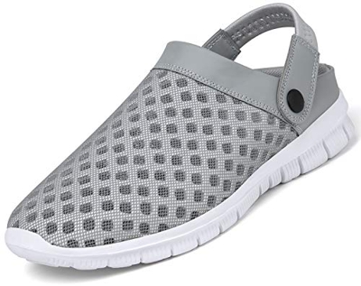 SAGUARO Unisex Zoccoli Ciabatte Scarpe da Buco Pantofole Uomo Sandali Sabot Clogs Casual Morbido Costiero Donna Estiva,Grigio 45