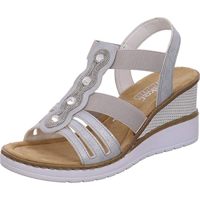 Rieker Frühjahr/Sommer V3572, Sandali a Punta Chiusa Donna, Rosa (Ice 80), 36 EU