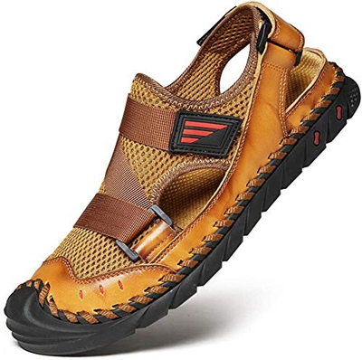 TQGOLD® Uomo Donna Sandali Sportivi da Spiaggia Trekking Casual Estate Scarpe Outdoor All'aperto Acqua Escursionismo Camminata 11Cachi 47