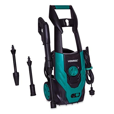 VONROC Idropulitrice ad Alta Pressione 1400W - 110 Bar - 390 l/h - incl. Tubo da 5 m, Pistola a spruzzo, Lancia Regolabile e Accessori
