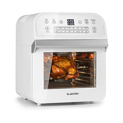 KLARSTEIN AeroVital Cube Friggitrice ad Aria Calda - Sistema di Riscaldamento 3D: 1600 W, 12 L, 16 Programmi, Timer, Termostato: da 50 a 230 °C, Acces características