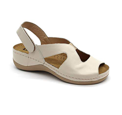 LEON 924 Sandali Zoccoli Sabot Pantofole Scarpe Pelle Donna, Beige, EU 39 precio