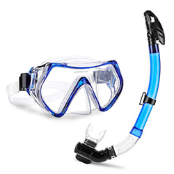 Imagen de CAMTOA Set Snorkeling, Maschera da Immersione, Antiappannamento, Maschera Blu al mejor precio CAMTOA Set Snorkeling, Maschera da Immersione, Antiappannamento, Maschera Blu precio