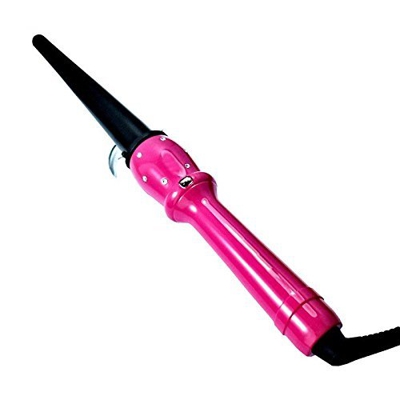 SLS SHOP Ferro Conico Piastra Arricciacapelli Max 210°C Professionale Per Capelli Ricci