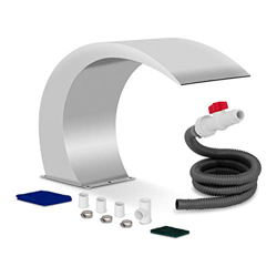 Uniprodo Cascata da Giardino a Lama d'Acqua Fontana con Piede Uni_Water_13 (30 cm, Acciaio Inox 304) en oferta