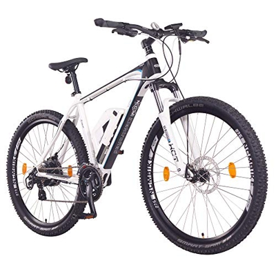 NCM Prague Bicicletta elettrica Mountainbike, 250W, Batteria 36V 13Ah 468Wh (27,5 Bianco)