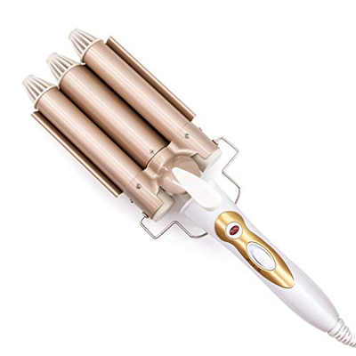 Piastra Capelli Onde, Arricciacapelli Professionale RXFSP Ferro Arricciacapelli 3 Tubi in Ceramica Temperatura Regolabile da 170°C a 220°C Perfetto pe