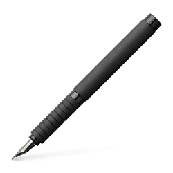 Faber-Castell 148481 - Penna stilografica Essentio, pennino F, in alluminio, colore: Nero en oferta