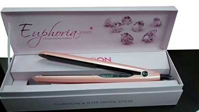 Piastra professionale Euphoria Jewel in Tormalina e Cristalli d'Argento a Ioni Rosa