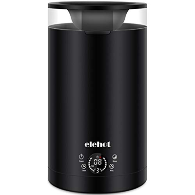 Umidificatore Ambienti ad Ultrasuoni Capacità 3L Diffusore di Olio Essenziali Display LED Timer 12h Riempimento dall’Alto Due Bocchette Emissione Vapo