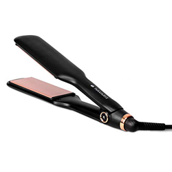 Navaris Piastra Larga per Lisciare e Arricciare Capelli - Placche 4.5cm in Ceramica per Liscio e Onde - Display LED Temperatura Max 230°C - Cavo 2m características