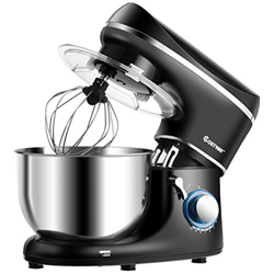 COSTWAY Robot da Cucina Multifunzione Compatto Mixer Impastatrice 5,5L, 1300 W, Velocità Regolabile, Acciaio Inox (Nero) en oferta