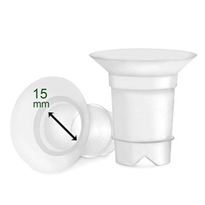 Maymom Inserti flangia 15 mm Compatibile con scudo Medela e Spectra 24 mm / Flangia Da utilizzare con Freestyle, Harmony e Sonata per ridurre il canal