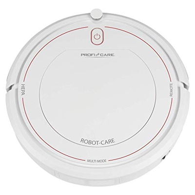 ProfiCare PC-BSR 3042, 3042-Robot aspirapolvere da Pavimento, Batteria Potente 14,4 V, 3 programmi di Pulizia, Filtro HEPA, Telecomando Multifunzione,