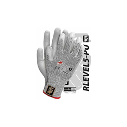 RLEVEL5-PU_7 - Guanti protettivi a forma di drago, colore nero/bianco/grigio, 7 misure, confezione da 12 - Reis precio