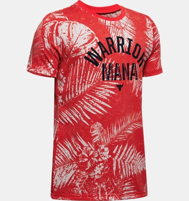 Maglia a manica corta Project Rock Warrior Mana da ragazzo