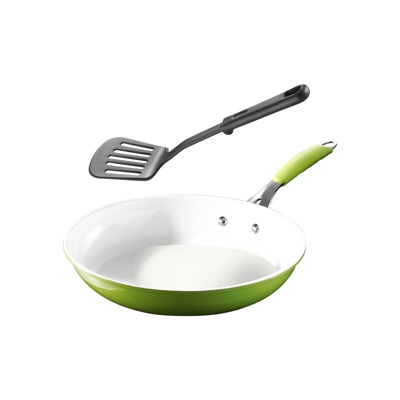 Di alta qualità set di 2 pezzi padelle pan Turner verde 1.116.394 - Hoberg