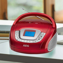 A.e.g - Altoparlante stereo Radio Boombox stereo USB SD AUX AEG SR 4373 RED características
