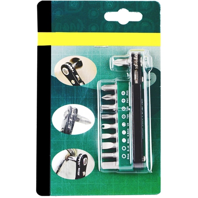 Corredo del cacciavite 10 in 1 driver gioco vite gestire una parete sottile a 10 bit a cricchetto S2 acciaio di riparazione a casa Strumenti Per