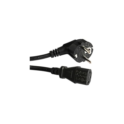 Peaktech - Peak Tech cavo alimentazione – kaltgeraetekabel con protezione di contatto femmina angolato a C13 – lunghezza 1,5 m – 250 V AC – VDE/oeve,