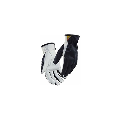 28021459861010 - Guanti da lavoro in pelle, colore: Blu navy scuro/bianco, taglia 10 - Blaklader