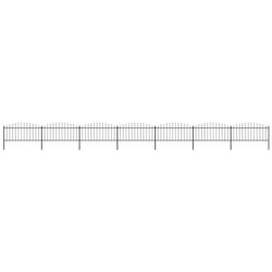 Recinzione Giardino Punta Lancia (0,5-0,75) x11,9m Acciaio Nera en oferta